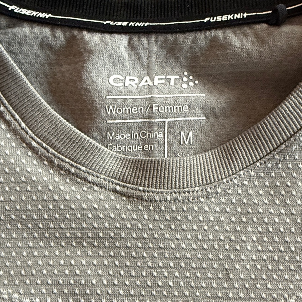 Craft Gray Orange Long Sleeve Shirt FuseKnit Base Layer Women’s M Medium - Picture 4 of 9
